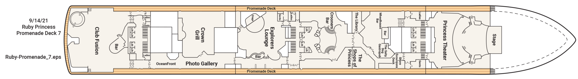 Deck 7 - Promenade plan